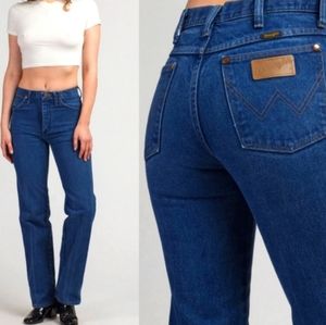 Vintage Wrangler 947STR High Rise Dark Blue Jeans Size 14/ 36×34